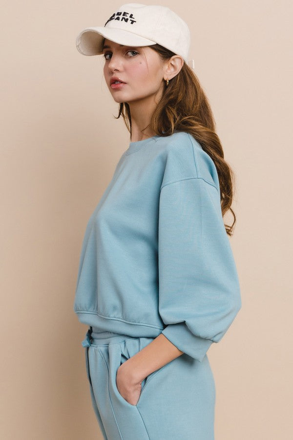 Women's Solid Cropped Ultra Comfy Sweatshirt