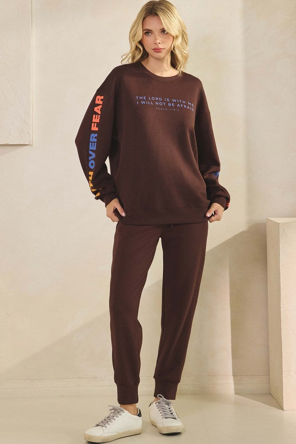 Women's Faith Over Fear Ultra Comfy Pullover Sweatshirt