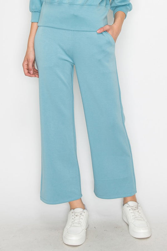 Women's High Rise Cropped Straight Leg Pants