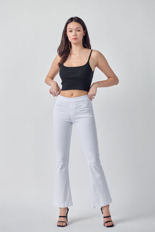 White Wash Flared Jegging (30" Inseam)