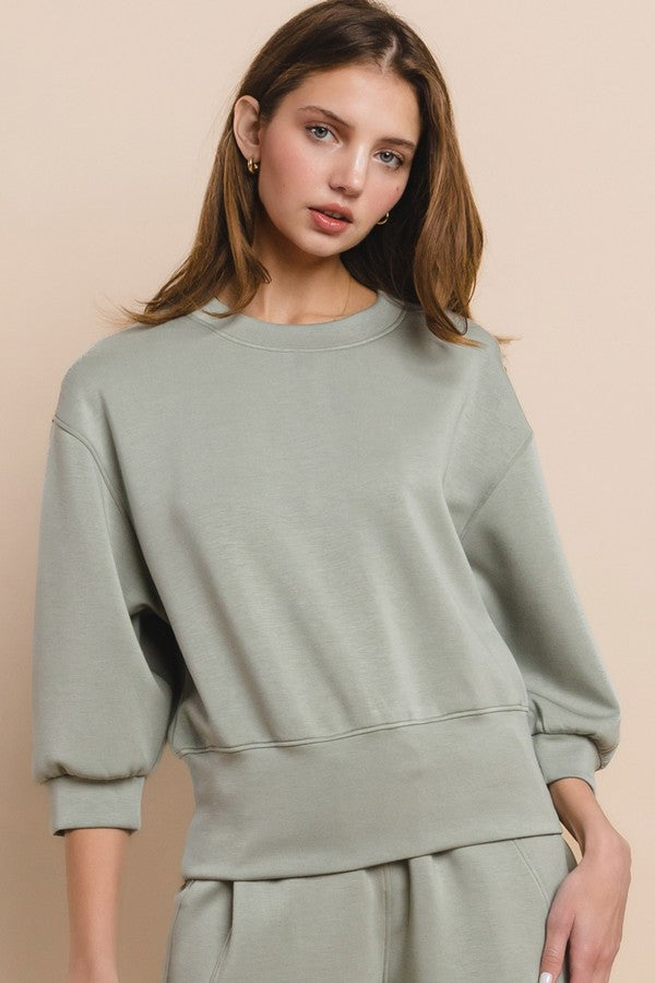 Women's Solid Cropped Ultra Comfy Sweatshirt