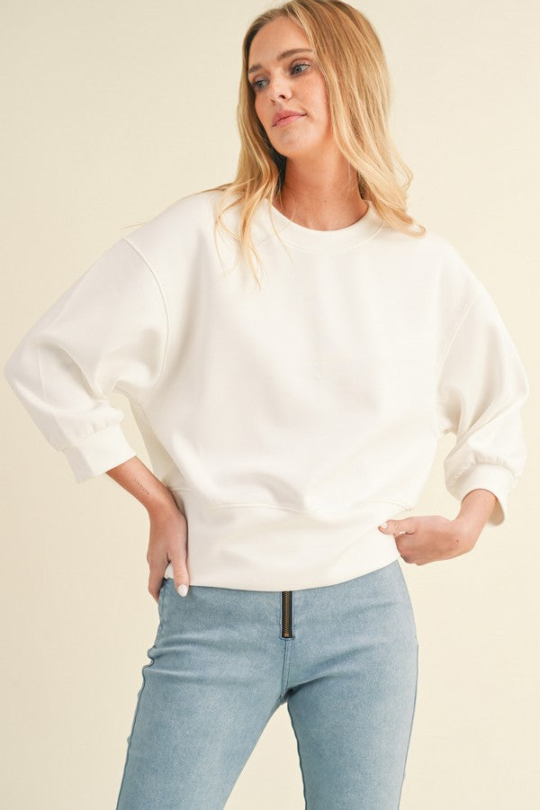 Women's Solid Cropped Ultra Comfy Sweatshirt