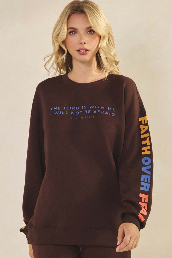 Women's Faith Over Fear Ultra Comfy Pullover Sweatshirt